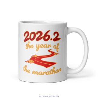 2026.2 Year of the marathon mug-11-oz-handle-on-right by ArtOfYourSuccess.com